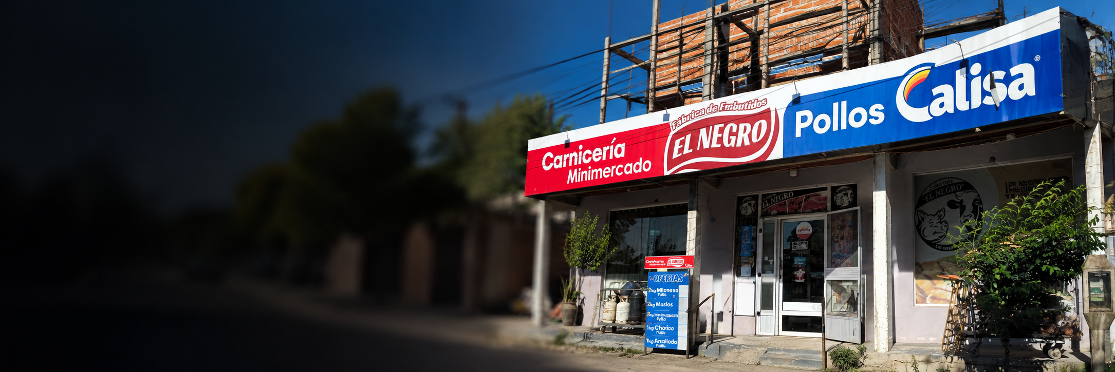 Frente del local de Carnicería El Negro